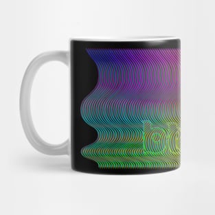 Bitcoin BTC Crypto Rainbow Op Art Mug